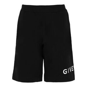 Givenchy Logo Print Boxy Fit Shorts Black Mens